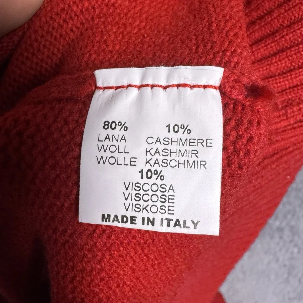 Gran Sasso Sweater Mens XL Wool Cashmere 1/4 Zip Pullover Jumper Italy Knit
